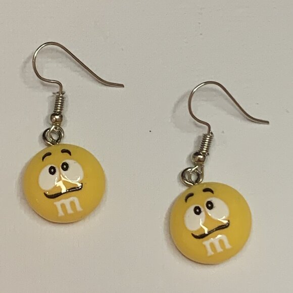 M & M Earring, Funny Food Earring, Gift Idea, Candy Earring, Silly Earring - Picture 4 of 5